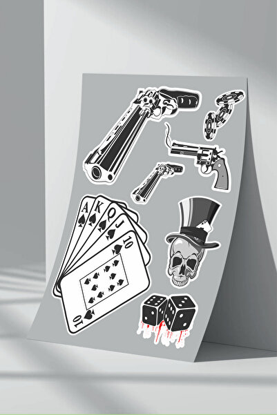 Sticker Market مجموعة ملصقات تحت عنوان بندقية ونحاس