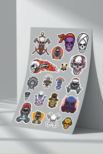 Sticker Market Craniu - Set de 2 autocolante