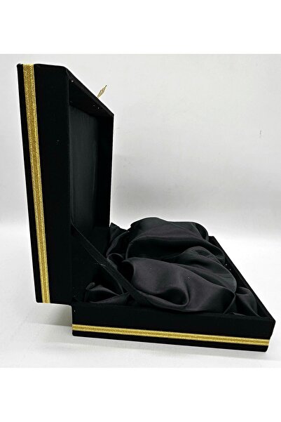 Ufuk Kadife Kutu 6lı Fincan Kutusu Siyah