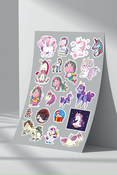 Sticker Market Set de autocolante Unicorn - Pachet de 3