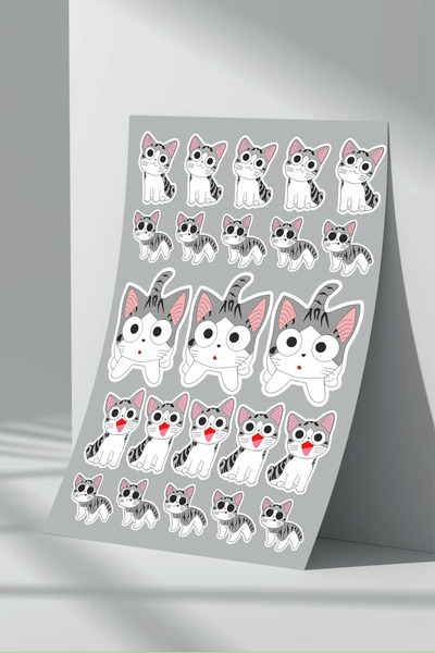 Sticker Market Set de autocolante cu model de pisici - Pachet de 1