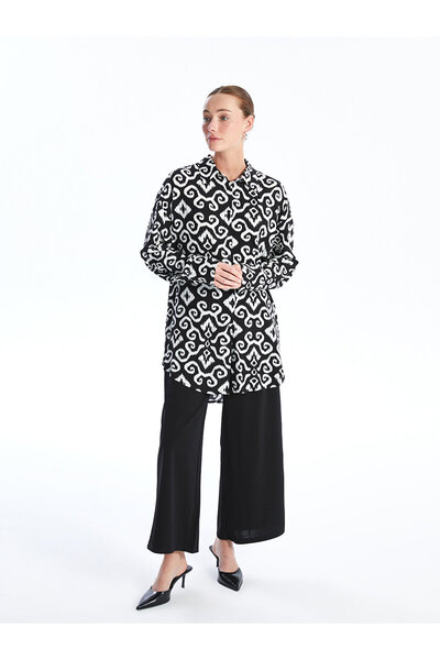 LC Waikiki Dámská košilová tunika LCW se vzorem