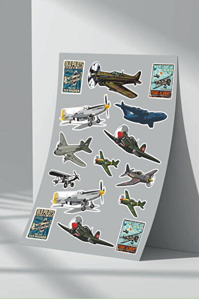 Sticker Market Set od 4 nalepnica sa avionima