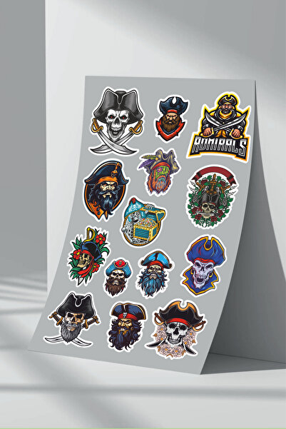 Sticker Market Set de autocolante Pirate Skull - Pachet de 3