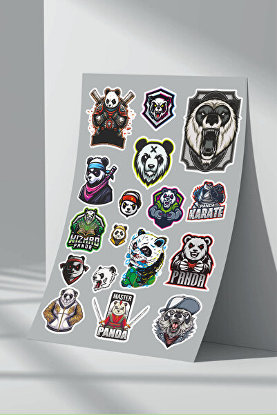 Sticker Market Set de autocolante Panda - 6 bucăți