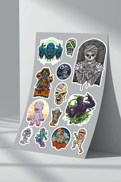 Sticker Market مجموعة ملصقات المومياء - عبوتان