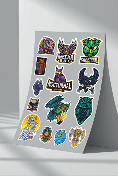 Sticker Market Set de autocolante cu model bufniță - Pachet de 1