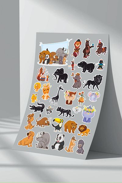 Sticker Market Cute Heroes - Set de autocolante de 7 piese
