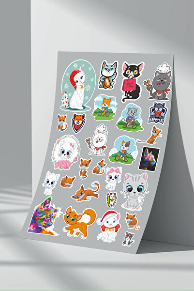 Sticker Market Set de autocolante pentru pisici de 18 piese