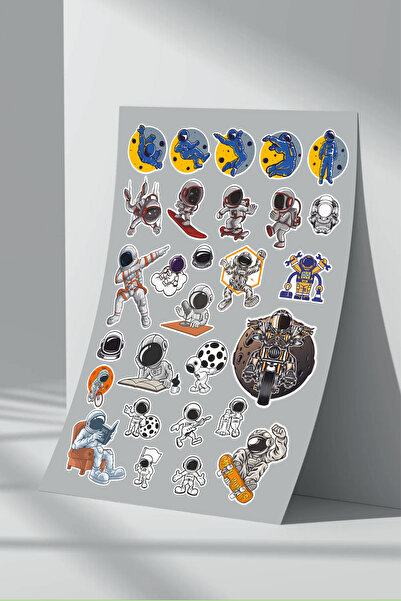Sticker Market Set de autocolante pentru astronauți spațiali - 17 bucăți