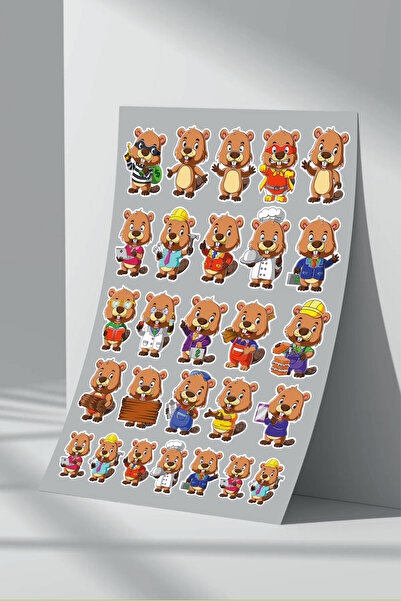 Sticker Market Set de autocolante Beaver - Pachet de 2