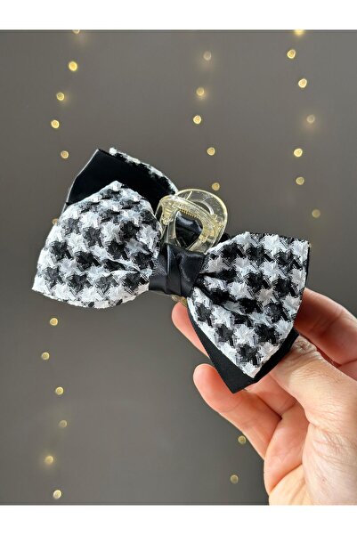 Chocuk Plaid Fabric Bow with Large Latch Buckle