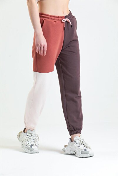 pulur.co بنطال رياضي مطاطي باللون البني