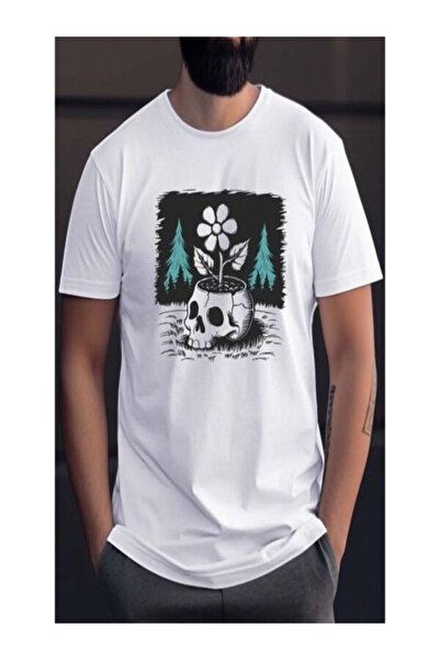 CLASSY.MODA Μπλουζάκι μονόχρωμο - Λευκό μπλουζάκι με κοντό μανίκι με λαιμόκοψη