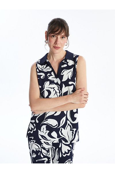 LC Waikiki Gemusterte Rollkragenbluse für Damen - LCW