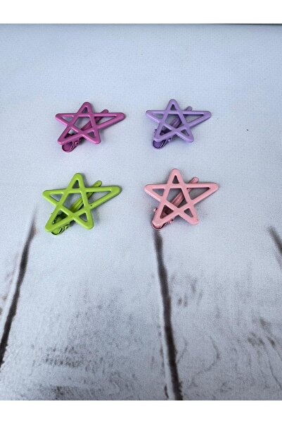 MİNAHOBİ 4 قطع Y2k Star Figured Star Snap Buckle 4 قطع