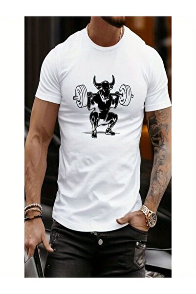 CLASSY.MODA Μπλουζάκι μονόχρωμο - Λευκό μπλουζάκι με κοντό μανίκι με λαιμόκοψη