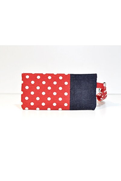 minart design White Polka Dot Patchwork Wallet or Portfolio Bag