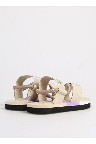 Benetton Μπεζ γυναικείες παντόφλες παραλίας - BNI-10214