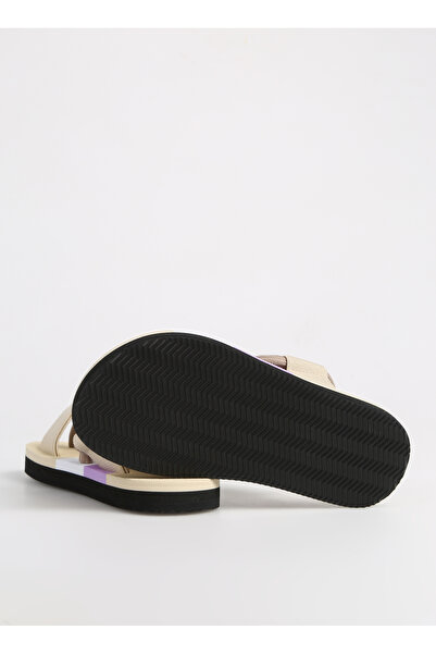 Benetton Μπεζ γυναικείες παντόφλες παραλίας - BNI-10214