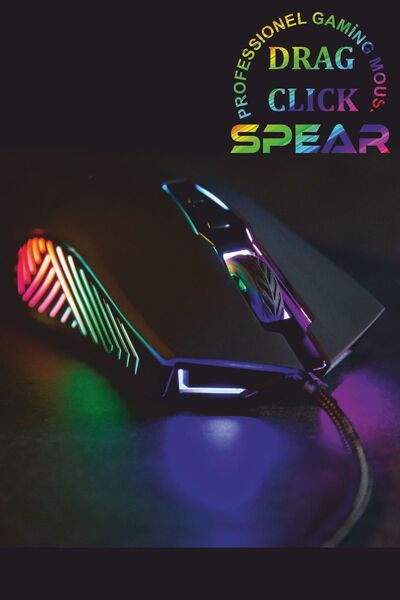 Rampage Spear Drag Clik + Macro + 7200 Dpı Rgb Ledli Professional Gaming Oyuncu Mouse