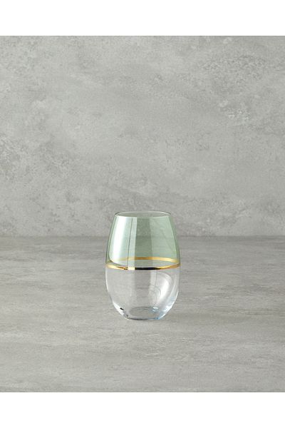 English Home Fiore Glass 4-Piece Glass - 300 ml Light Green