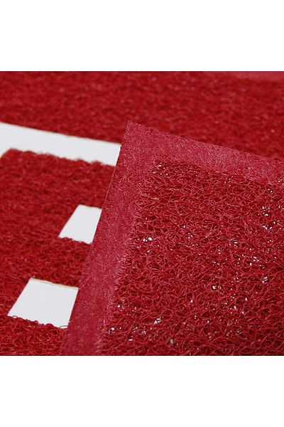 ÇAPAEV Red Lettered Pharmacy Door Mat - 60 cm X 80 cm