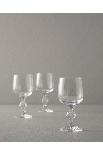 English Home Transparent Glossy Crystal Glass - Set of 3 230 ml