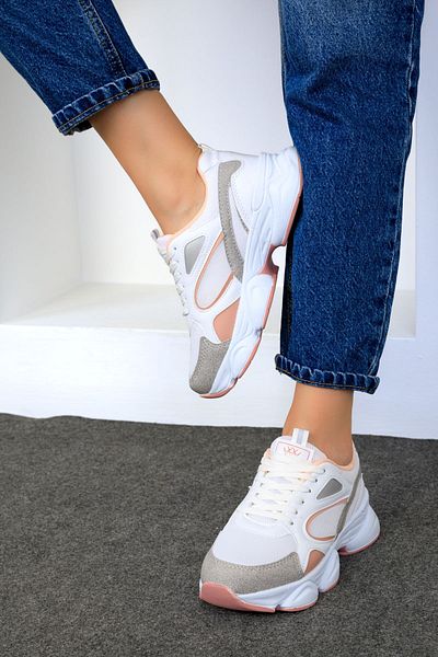SOHO Tenis de damă 17226 - alb pudra