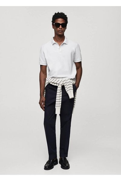 MANGO Man Polo ze 100% bawełny Pique