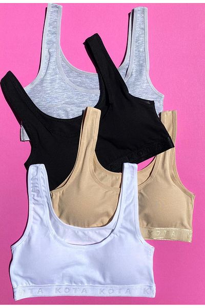 VicTroy Gray, White and Tan Colored Thick Strap Half Tank with 3 Pads - M=70-75, L=80-85, Xl=90-95 63v13
