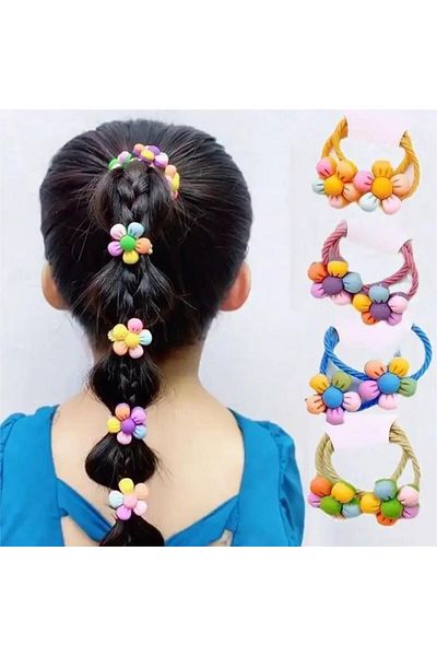So Much Accesories So Much Children's Cute Polymer Floral Rubber Buckle Set 2 Pieces