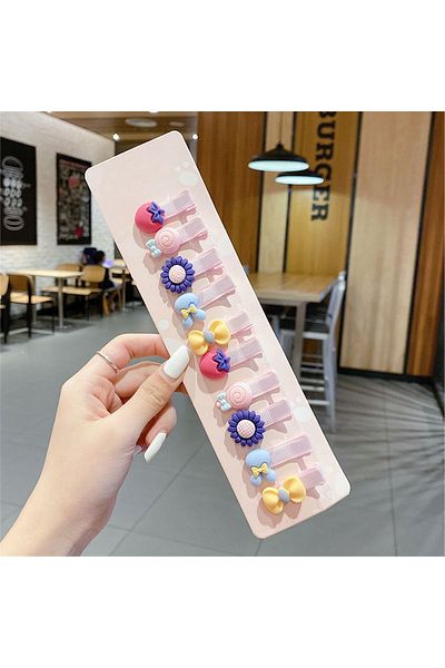 So Much Accesories So-much New Season Baby and Child 10-Piece Cute Side Collet Buckle Set-3