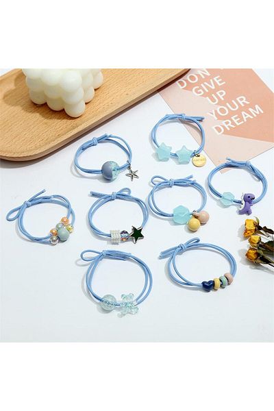 So Much Accesories So Much Tulle Pouch 1stClass Double Elastic Cute Rubber Buckle Set 8 Pieces