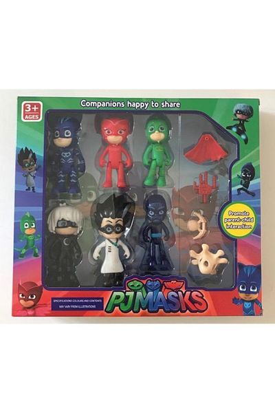PJMASKS Set of 10 Pajamaskeliler Figures