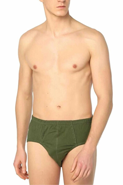 Sedef Yıldızı Sedef 1010 Battal Size 5xl 3-Piece Military Color Com Slip Panties