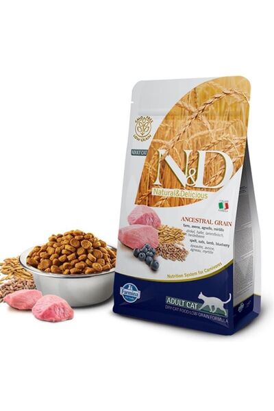 N&D Nd Düşük Tahıllı Kuzu Yaban Mersini Kedi Maması 5 Kg