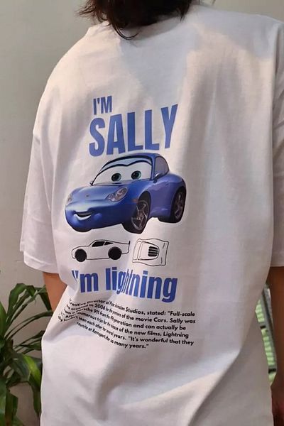 POPULUS MCQUEEN & I'M SALLY Cars Ταινία Σετ 2 μπλουζών για ερωτευμένους/ζευγάρια/φίλους