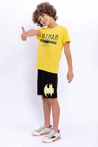 Batman Licensed Dark Night Yellow Boy Bermuda Suit