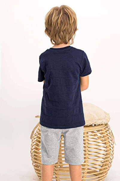 Arnetta Σετ Βερμούδας Navy Blue - Ναυτική Ιστιοπλοΐα, Ποδηλατικό Λαιμόκοψη, Αγόρι