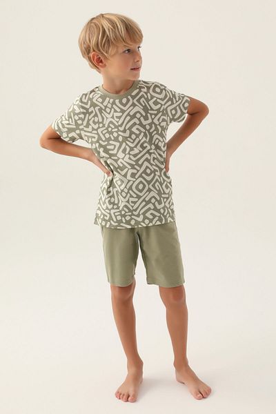 Arnetta Mixed Cream Boy Bermuda Suit