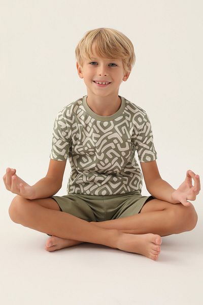 Arnetta Mixed Cream Boy Bermuda Suit