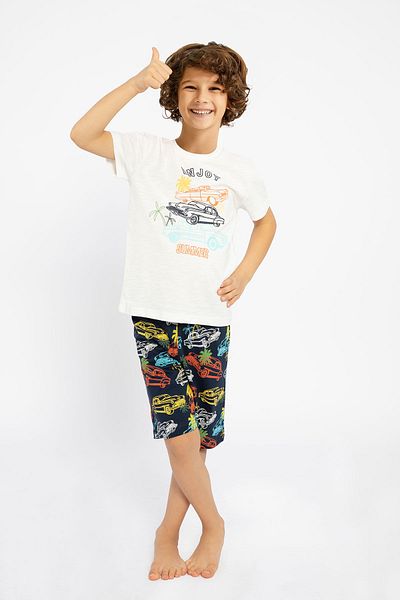 ROLY POLY Boy's Cream Bermuda Suit - Rolypoly Enjoy Summer
