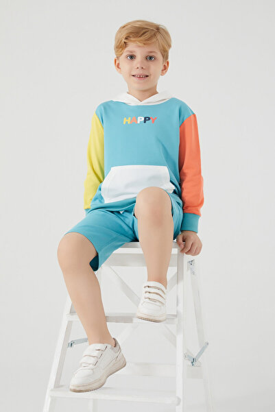 ROLY POLY Rolypoly Happy Turquoise Bermuda Suit for Boy