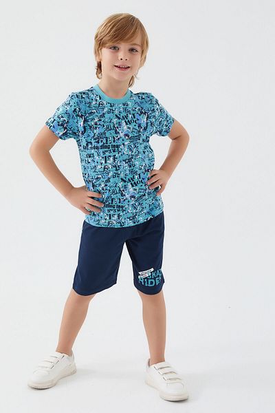 ROLY POLY Rolypoly Skate Rider Turquoise Boy Bermuda Suit