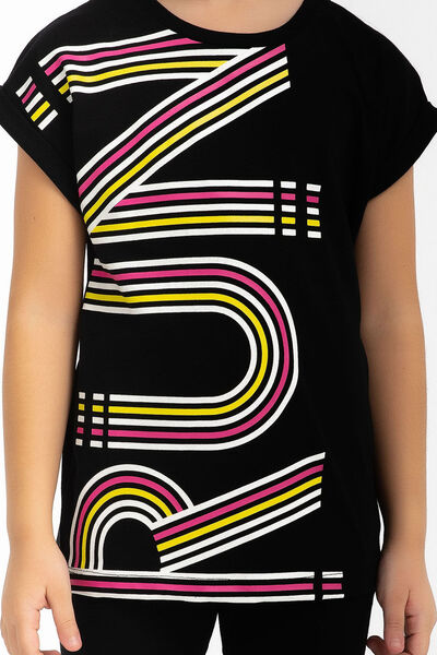 ROLY POLY Rolypoly black bermuda suit for girls