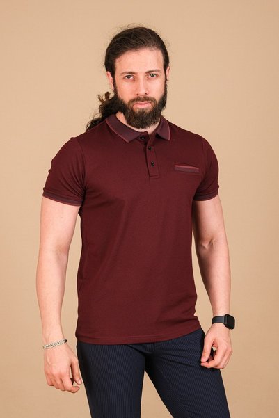 Çukurova Men's Oxford Pike Flato Pocket Collar Detailed T-shirt