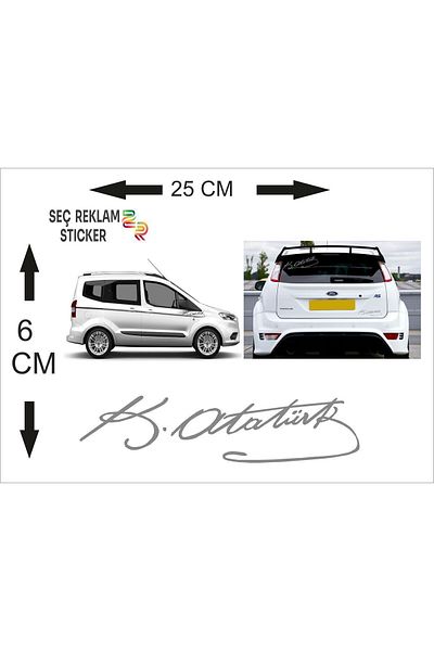 SEÇ K.atatürk Signature Sticker Vehicle Sticker