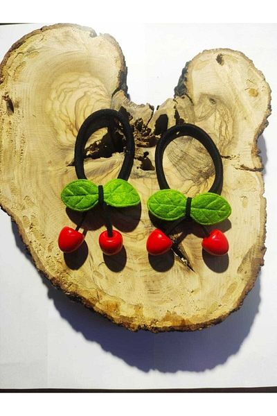 Ramo Aksesuar Cherry Buckle Thick Elastic 2 Pieces