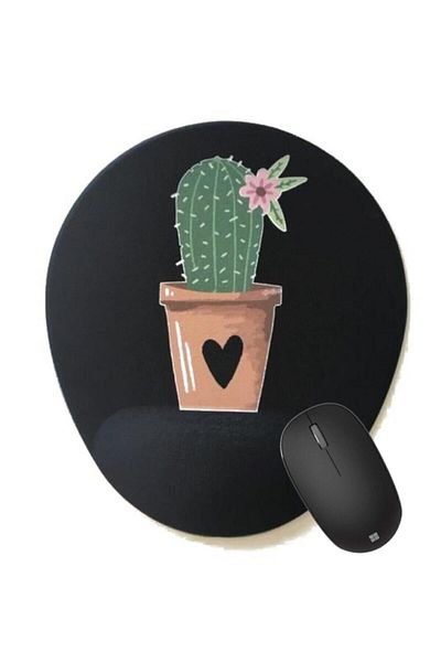 4k tasarım Подложка за мишка Cactus Wrist Rest - черна